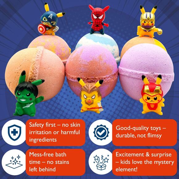 Bath Bombs for Kids with Pica-Hero Toys - Picture 3 of 8